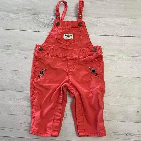 OshKosh B'Gosh baby girls‎ shortalls 6 months