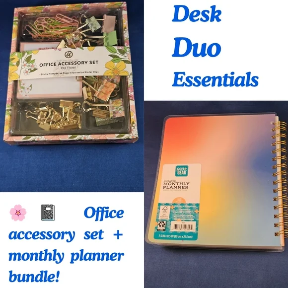 Desk Duo Essentials Office Accessory Set and Planner- BRAND NEW