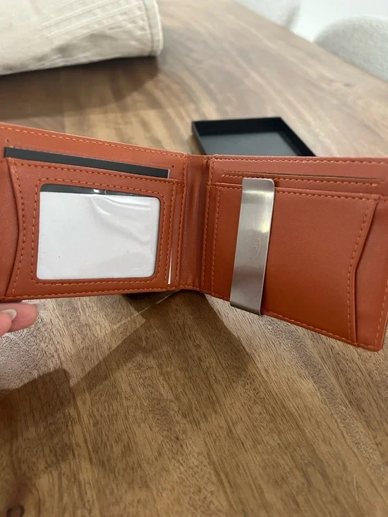 TRAVANDO Men’s Wallet Black and Caramel
