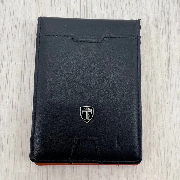 TRAVANDO Black Bi Fold Wallet Slim RFID Blocking Money‎ Clip Card Holder