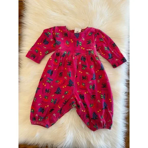 Vintage OshKosh Baby B'Gosh Toddler Bubble Romper‎ Fruits 3/6 Months Pink