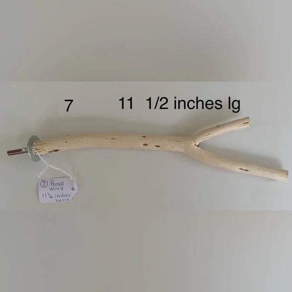 Pecan wood parrot perch