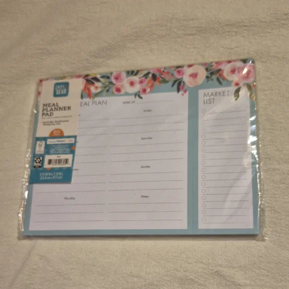 Pen+Gear Floral Meal Planner Pad