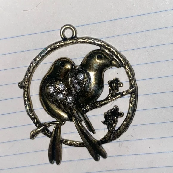 Gold and Silver Bird Pendant