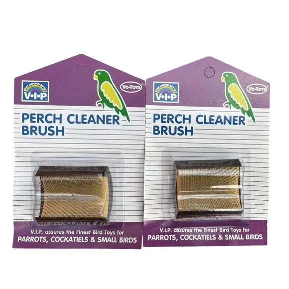 X's 2 Vo-Toys deluxe brown perch cleaner scraper scrubber for sand perches