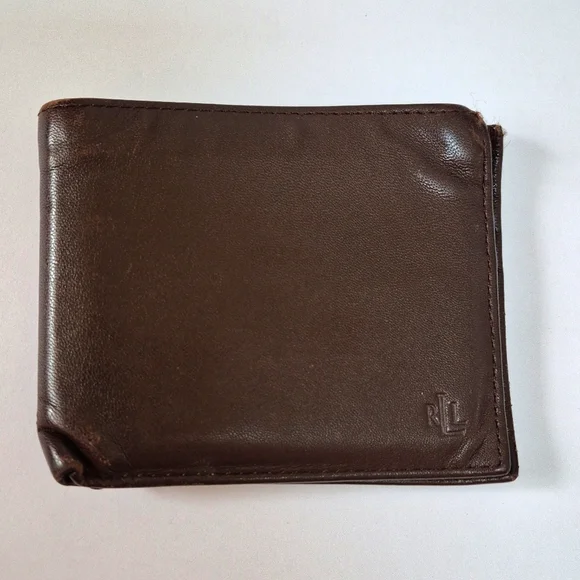 Brown Leather Ralph Lauren Men's Wallet