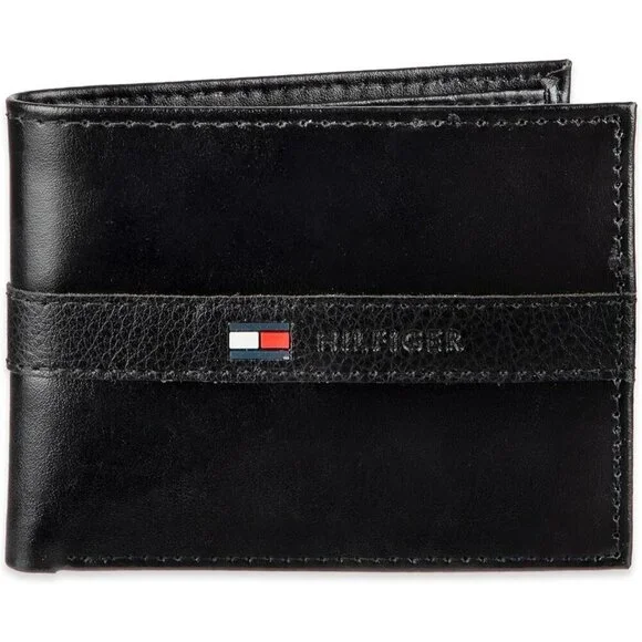 🆕Men Black Classic Bifold Wallet with ID Window and Multiple Card Slots