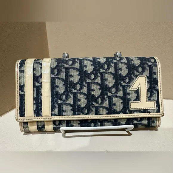 Christian Dior Trotter No 1 Blue Long Wallet