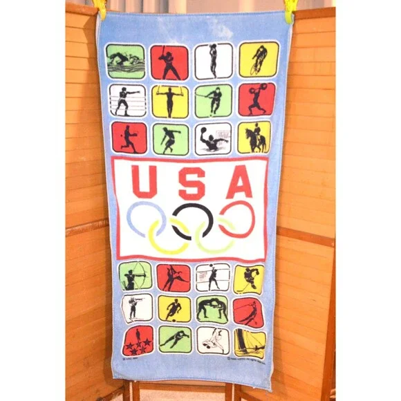 Olympics 1988 Beach Towel USOC Sports and Athletes