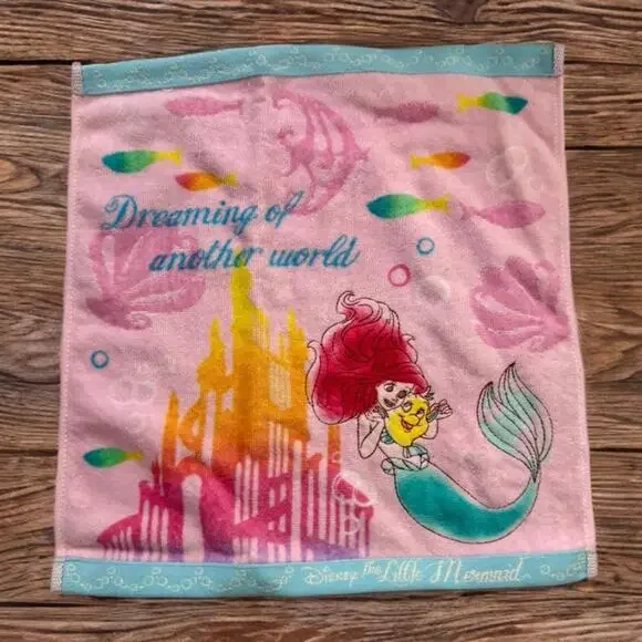 Disney Ariel Little Mermaid Hand Towel Face Washcloth Limited Edition NWT