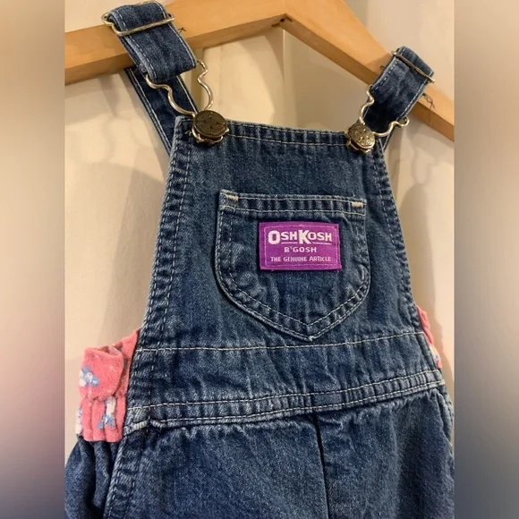 Oshkosh Snowman Baby Overalls‎ Vintage Size 3-6 Months Made In USA