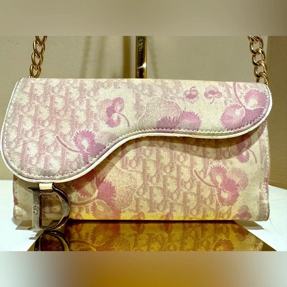 *Extremely Rare* Cherry Blossom Dior Saddle Long Wallet