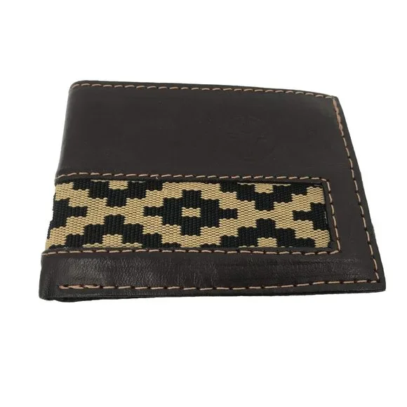 Wallet Leather Wallet Brown Black Beige Credit Card Bifold Leather‎ And Woven