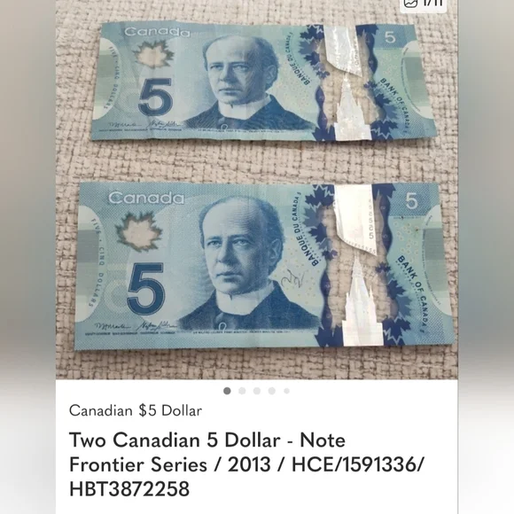 2 Canadian 5 dollar - Note Frontier Series/2013/ HCE/159/ 1336/HBT/3872258
