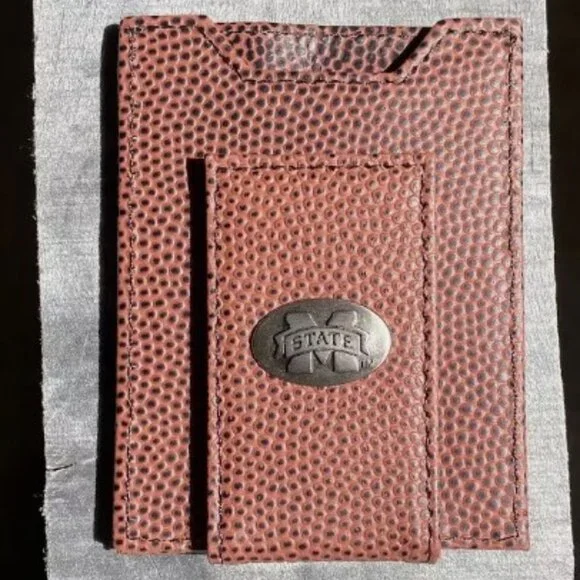Zep-Pro Mississippi State University Front Pocket Football Leather Wallet