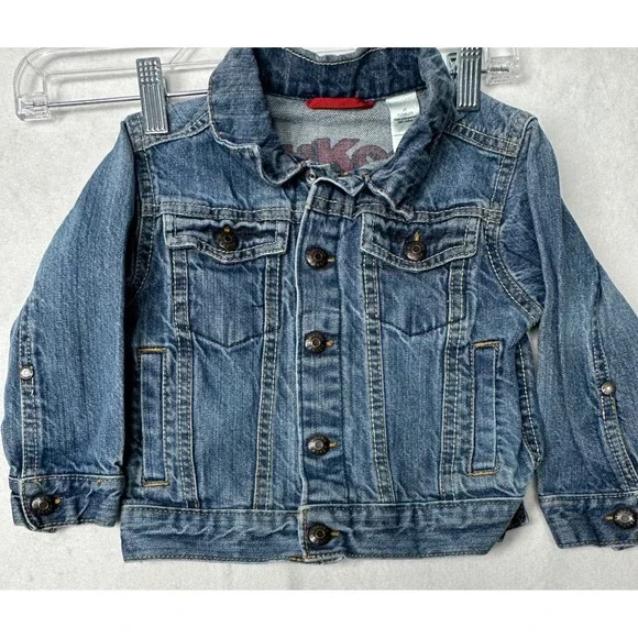 OshKosh B'gosh Toddler Denim Jacket Blue‎ Trucker Style Size 2T