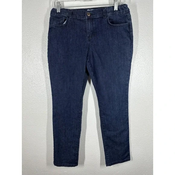 OshKosh B'gosh Jeans Girls 12P Dark Wash Skinny Adjustable Waist‎ Denim