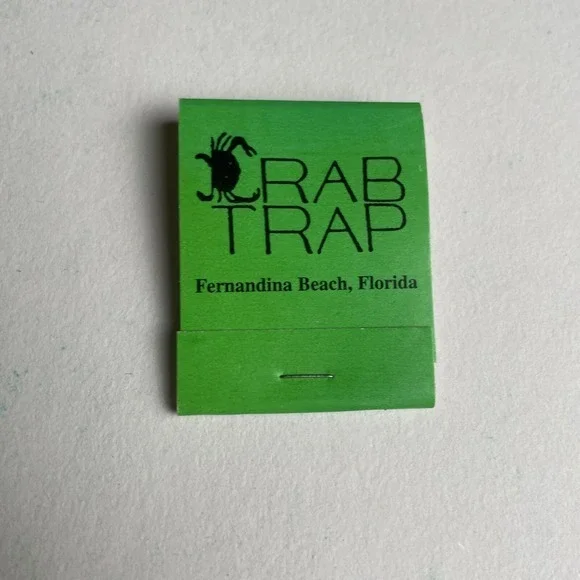 Vintage Matchbook Crab Trap. Fernandina Beach, FL gmg Unstruck
