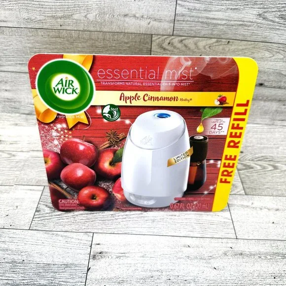 Brand‎ New Air Wick Essential Mist Apple Cinnamon Air Freshener Limited Edition