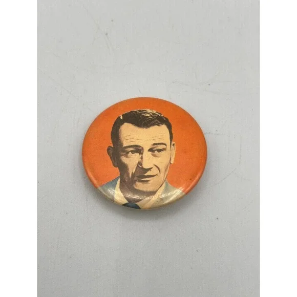 Vintage 1970s John Wayne Button Pin