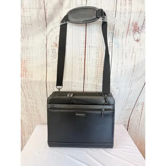 Vintage Samsonite Portfolio Briefcase Organizer Binder Laptop Bag Black