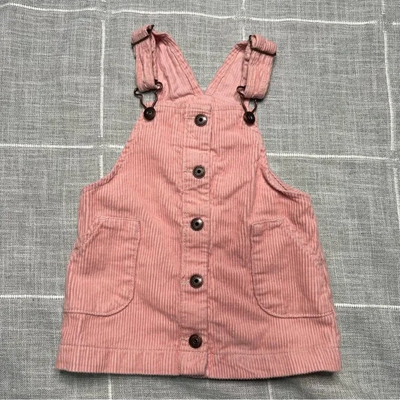 OshKosh B'Gosh 12 Months‎ Pink Corduroy Overalls Dress Cotton