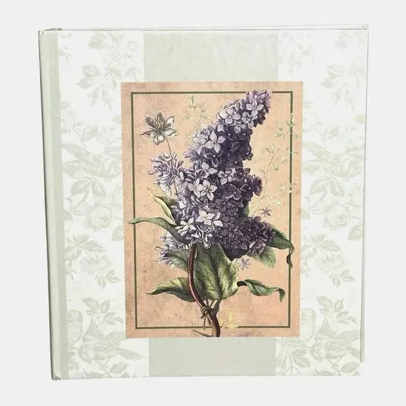 Vintage Hallmark address book lilac botanical NEW 6 ring refillable planner
