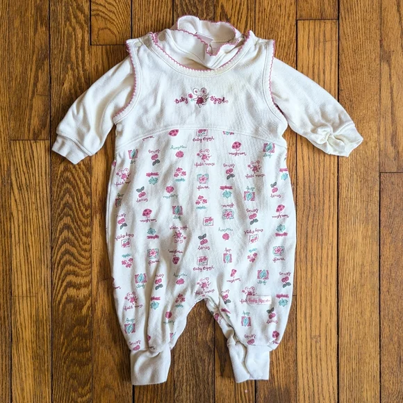 Vintage 90's 00's Oshkosh B'Gosh Baby 2-piece Romper One-Piece Set
