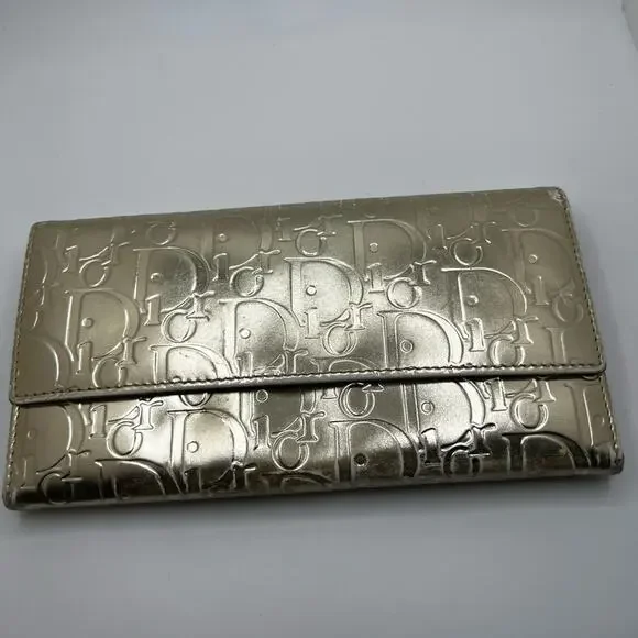 GUC Dior Gold Long Wallet