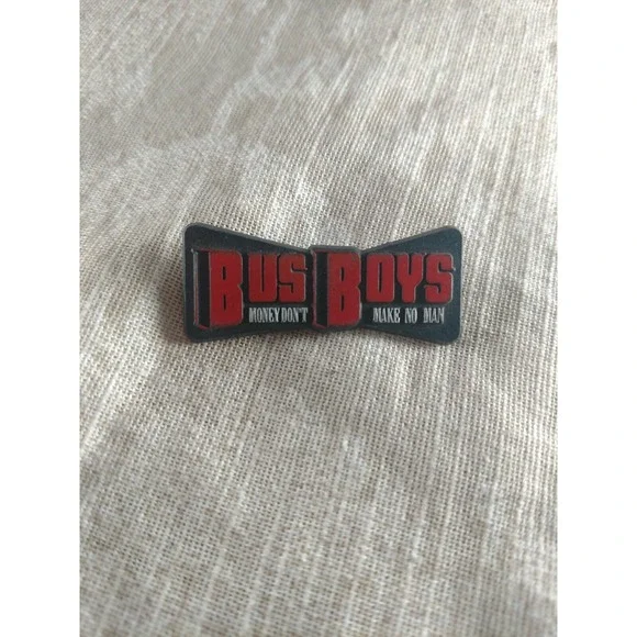 Vintage 1988 Bus Boys Money‎ Don't Make No Make Plastic Bow Tie Pin