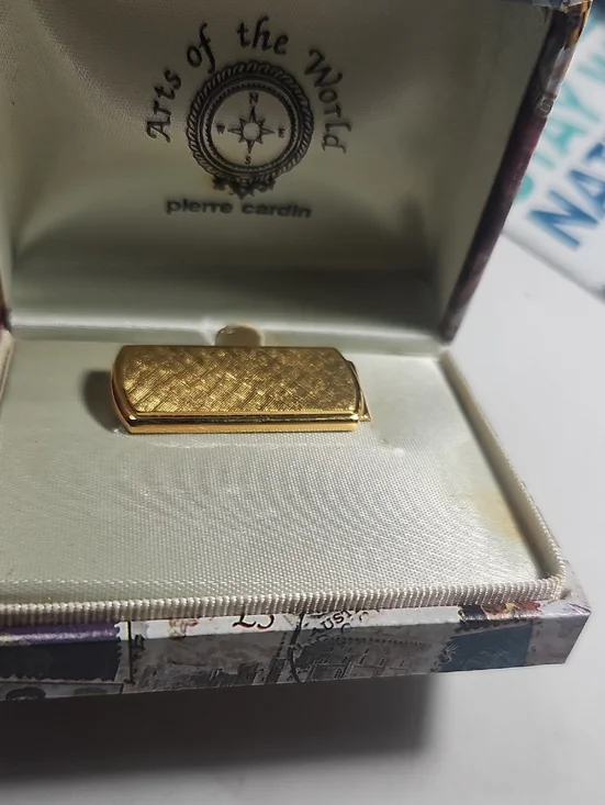 Pierre Cardin Gold Textured Rectangular Money Clip