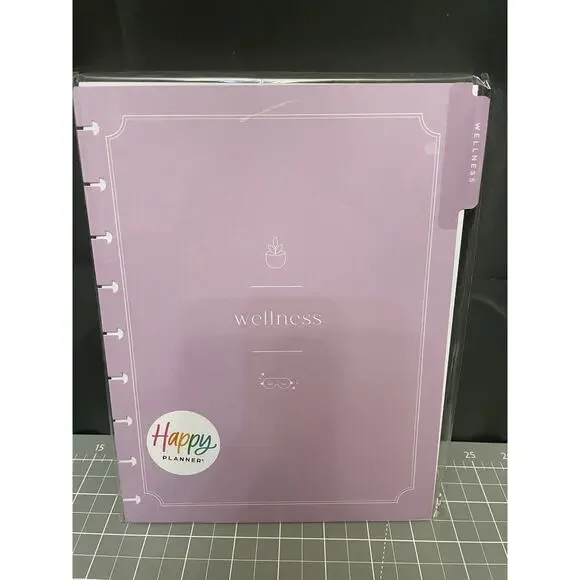 Happy Planner Classic 9 Disc Wellness Layout 6 Mo Extension Undated Neutral
