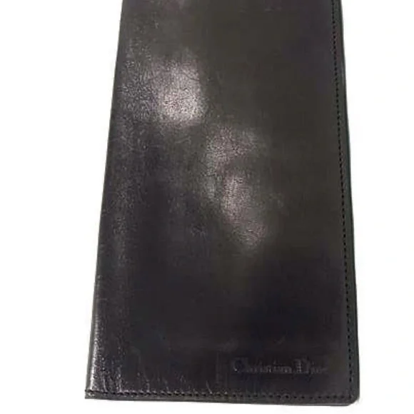 Dior Black Leather Bi-fold Wallet / Card Holder