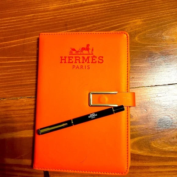 Hermès Vibrant Orange Leather Journal