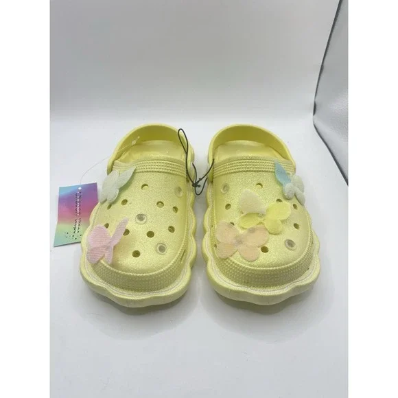 Toddler Active Clogs Pastel Yellow ,‎ Size 9 Charms Bin C