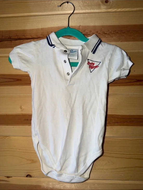 OshKosh B'gosh White Baby Polo Onesie