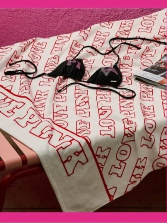 ❤️VS Pink large beach towel NWT