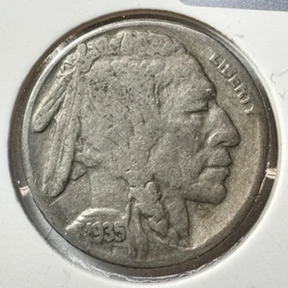 1935 S Buffalo Nickel Five Cents Coin Liberty Native American Indian Head