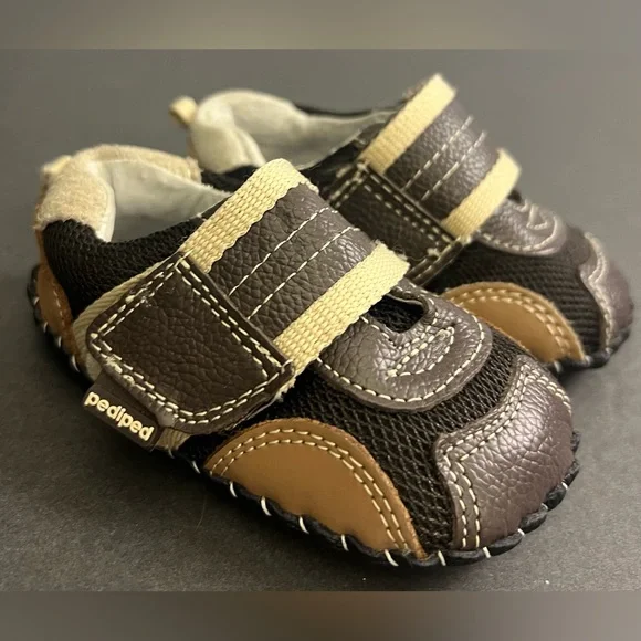 Pediped- Original‎ Adrian, Brown/Tan, Size:6-12 months, Leather sole