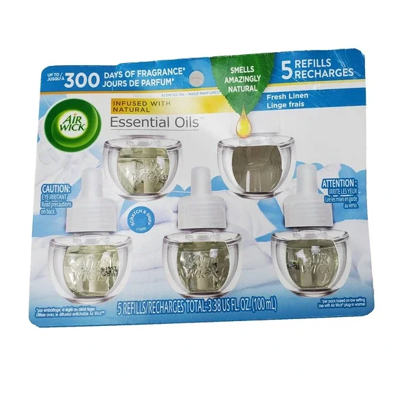 Air Wick 4 Refills Infused with Natural Essential Oils Driftwood & Sea Spray NEW