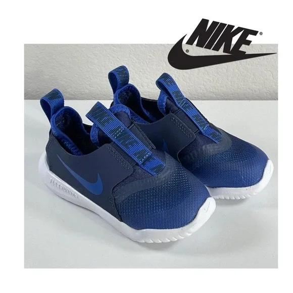 Nike Flex Runner TD Midnight Navy Imperial Blue Toddler Shoes AT4665-407 3C