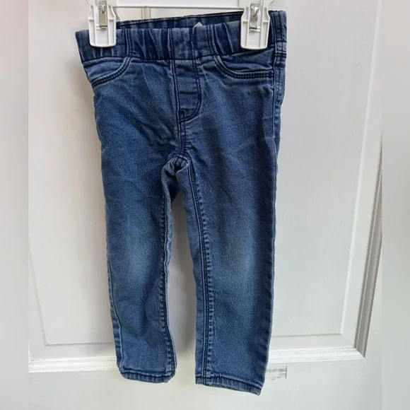 OshKosh B'gosh 2T Girls Classic Blue Kids Stretch Jeggings Leggings