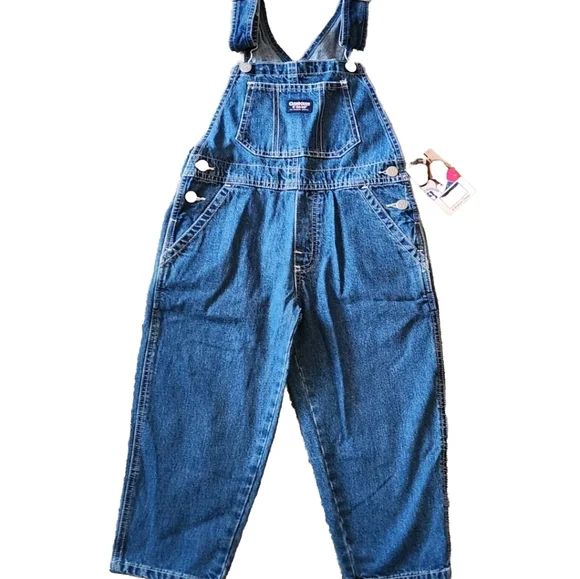 NWT 90s OshKosh B'gosh Overalls With Tide Partner Interior Tag Size 4