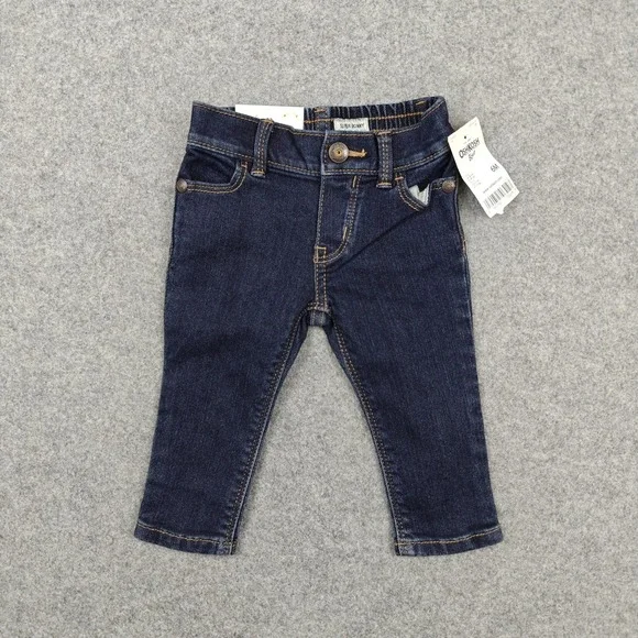 OshKosh B'gosh Jeans Girls Size 3-6 Months Blue Super Skinny Denim New