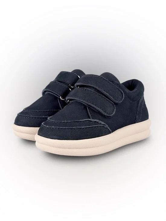 Donsje Baby Murron Velcro Sneakers Blue Nubuck Leather in box Sz 4 EU 20 $109