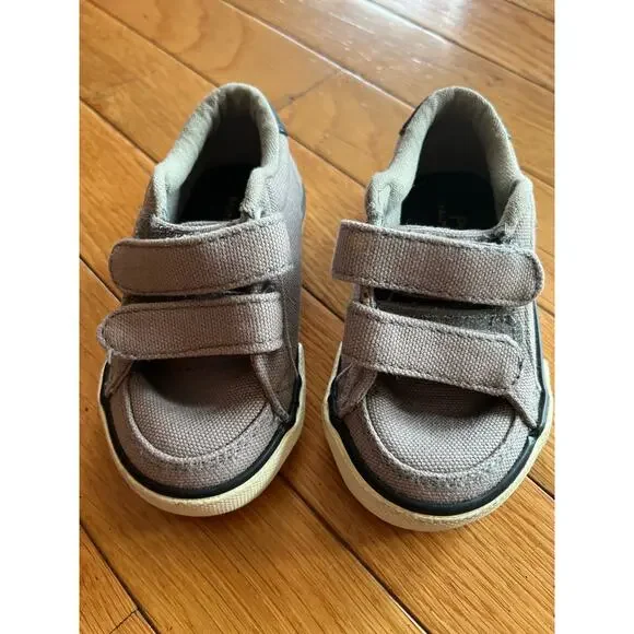 Polo‎ Ralph Lauren gray canvas sneakers size 5 Excellent