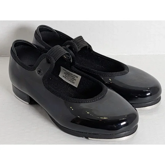 Bloch Techno Tap Toddler Tap Shoes Black Patent Mary Jane Size 10