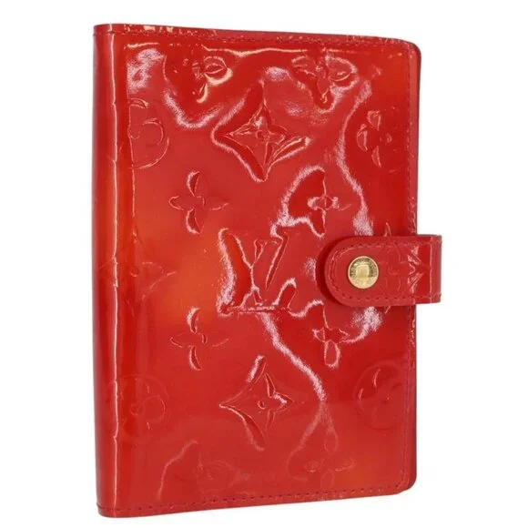 LOUIS VUITTON Monogram Vernis Agenda PM Day Planner Cover Red