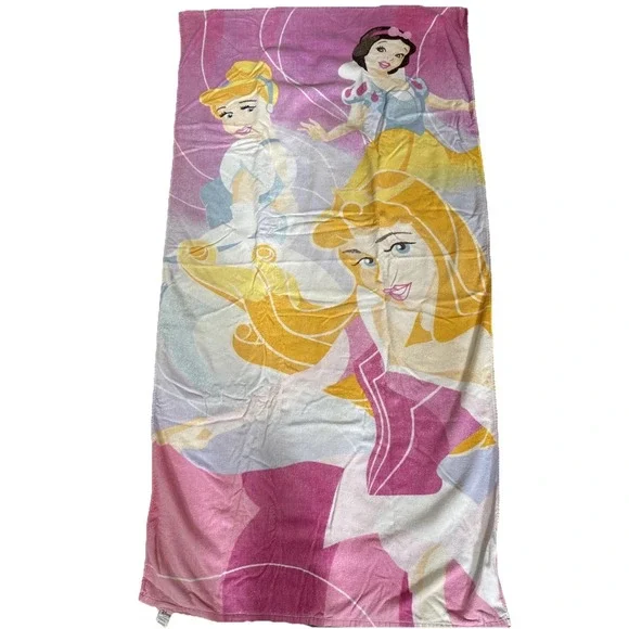 Vintage Disney Store Princess Kids Beach Towel Cinderella, Snow, White, Aurora