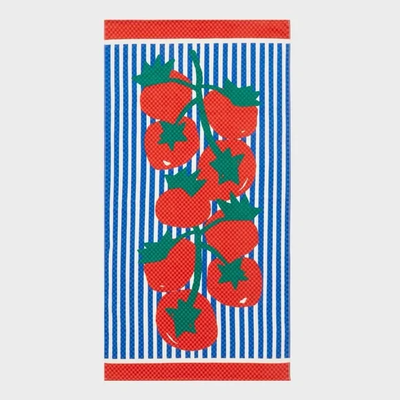 ROOM ESSENTIALS NWT tomato stripe beach towel -6’